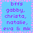 Static pixel art displays repeated text in purple on light blue background with pink border.