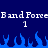 Pixelated blue background with white text reading "Band Force Band Force" and two '1' numerals above a of blue flame shapes
