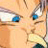 A 48x48 pixel animated contact sheet showing two frames of a Dragon Ball Z character with blue eyes and spiky hair, alongside "Anime IM" text on a black background.