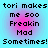 Pixelated text on a blue-to-pink gradient background with repeated phrases.