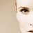 Pixelated image of a person's face on left, split into four quadrants with bright pink and gray sections containing text.