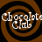 Brown and black spiral background with white text reading "Chocolate Club" in two lines, repeated four times across the image.