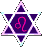 star-shaped icons with a central Leo zodiac symbol, each icon displaying a different color variation of the symbol