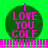 Green circular icon with pink text "I LOVE YOU COLE" on a bright green background, featuring a horizontal pink bar with alternating solid and dashed segments below the circle.