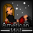 Pixel art of a blonde woman in black top and red sleeves against dark starry background with 'American Idol' text below.