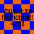 Blue and orange pixelated background with repeated text "You got me hypnotized! <888" in black font across four quadrants.