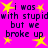 Pixelated text repeats on a bright pink background with yellow star symbols scattered throughout the composition.
