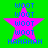 A green background with four identical pink star icons, each containing blue text reading 'WOOT' repeated four times vertically and 'HAHAHAH' at the bottom.