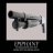 Pixelated grayscale image of a long-barreled firearm with a scope, positioned horizontally against a light background with dark border.