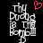 Pixelated text 'Thy Dood Be The Bort' in white on black background with a red heart above the text, shown in two states where the heart is present in one state and absent in the other.