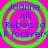 Four identical circular green rings on a bright pink background with blue text reading Joanne Ali Rebecca AR Forever in vertical alignment.