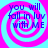 Four identical display a blue text phrase over pink and cyan spiral backgrounds with no visible animation changes