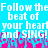 Pixelated text on a bright blue background with pink and purple pixel clusters at the bottom.