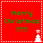 Red square icon with white dotted border displaying "Merry Christmas !!!!!" in green pixelated text and a small white tree symbol.