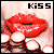 Animated sequence of red lips and fingers with changing text above, showing subtle mouth and text variations across frames.