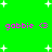 Green background with white star shapes and pink text reading 'gobbie <3' repeated in two