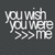 Pixelated text reads "YOU WISH YOU WERE 333 ME" in white on a dark gray background with visible pixelation and slight distortion.