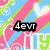 A static image with a patterned background of pink, blue, and green diagonal stripes featuring white hearts and swirls.
