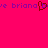 A bright pink background displays purple text reading 've briana' with a red heart symbol replacing the 'o' in 'briana', repeated across the image.