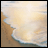 Animated contact sheet of a single summer-themed buddy icon with changing heart symbols and text effects over a beach background.