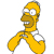 Pixelated yellow cartoon character with brown hair, white eyes, and a wide open mouth showing teeth in a static pose against a plain background.