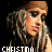 A split-frame contact sheet showing a pixelated image of a woman with long hair on the left and green text reading "Original Icons .com" on the right against a dark background.