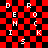 Red and black checkered background with white text spelling 'DEMOCKS' in a pattern, showing pixelated distortion effects