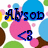 Pixelated icon with blue text 'Absob' over pink and light blue shapes, green circles, brown elements, and scattered pink dots on white background.