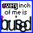 nine displays the phrase "every inch of me is buried" with animated pink dots moving across letters, each showing a different color scheme for "every."