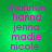Green background with pink text listing names shannon hanna jenna madie nicole in two , displayed as a static image