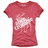 Four T-shirts displayed in a : red with white graphic, green with light text, gray with brown moose, and pixelated text reading 'i put the BITCH in FITCH'