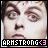 A pixelated face with wide eyes and a slightly open mouth, featuring text 'ARMSTRONG<3' at the bottom.