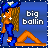 Pixel art contact sheet showing two frames of an animated buddy icon featuring a cartoon woman with long brown hair, blue outfit, and blue beret standing next to orange triangular shapes on a blue background.