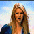 A 50x50 pixel animated buddy icon featuring a split composition with a person on the left and green text on a dark background on the right, displayed as two sampled frames in a contact sheet layout.