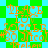 Pixelated orange text on green and cyan checkered background with repeated 'PEACE', 'LOVE', 'SOCCER', and 'Jirol' phrases.