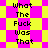 Pixelated text 'What The Fuck Was That' repeated on a yellow and pink checkered background with diamond-shaped pattern.