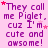 A static image with repeated text and star decorations on a pink background.