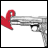 Animated contact sheet of a revolver with red recoil effect and "bang" text in varying styles across 11 frames arranged in a 4x3 grid.