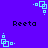 Pixelated blue square icon with light cyan geometric shapes and black text on a solid purple background, animated in repeating cycles.