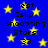 Blue background with yellow stars and repeated text "West Islip Shooting Stars <33" in black pixelated font.