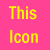 A static image of yellow pixelated text on a solid pink background with no visible animation or additional visual elements.