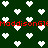Dark green background with scattered white pixelated hearts and red text reading "MaddisonG18" repeated horizontally across the image.