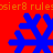 Red background with repeating blue snowflake shapes and orange text reading 'osier8 rule' in horizontal bands.