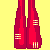 Pixel art image of a blonde woman in red attire with text reading "God Made MUD, So Girls Can FLIRT!" on a yellow background.
