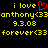Yellow pixelated text on black background with red heart symbol replacing 'love' in two instances, showing static display.