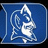 Blue and white icon featuring a stylized Duke University mascot head with text reading "My Blood Runs DUKE Blue" on the right side.