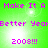 Green background with pink pixelated text reading "Make It A Better Year 2008!!!" in a pattern, featuring bright white light effects