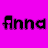 A 48x48 pixel animated icon displayed as a contact sheet with five sampled frames showing sequential text animation on a bright pink background, featuring black stylized letters and chair symbols.