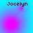 Four- shows 'Jocelyn' text above pink circular shapes on blue gradient background with dotted lines connecting them