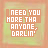 identical pixelated text icons displaying 'I NEED YOU MORE THAN ANYONE, DARLIN'' in white block letters on a peach and light green background
